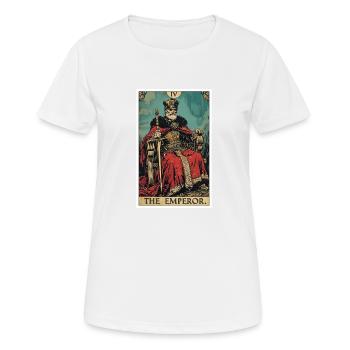 Tarot card The Emperor The Ruler - Women's Breathable T-Shirt - white - Front - AI Model Female 172 dark (172cm)