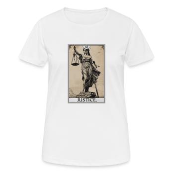 Tarot Cards Tarot Card Justice Justice - Women's Breathable T-Shirt - white - Front - AI Model Female 172 dark (172cm)