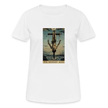 Cartes de tarot Carte de tarot Le Pendu - T-shirt respirant Femme - blanc - Devant - AI Model Female 172 dark (172cm)