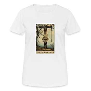Cartes de tarot Carte de tarot Le Pendu - T-shirt respirant Femme - blanc - Devant - AI Model Female 172 dark (172cm)