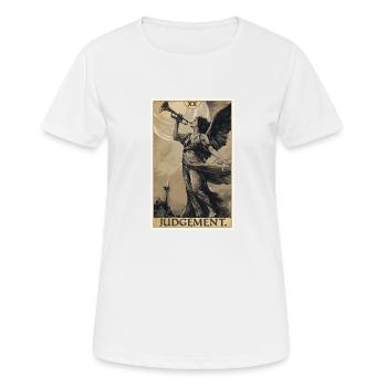 Tarotkarten Tarotkarte Judgement Gericht - Frauen T-Shirt atmungsaktiv - Weiß - Vorne - AI Model Female 172 dark (172cm)