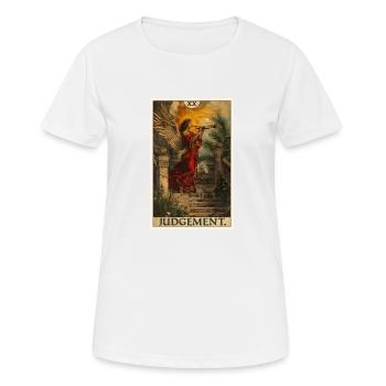 Tarotkarten Tarotkarte Judgement Gericht - Frauen T-Shirt atmungsaktiv - Weiß - Vorne - AI Model Female 172 dark (172cm)