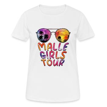 Malle Girls Tour - Frauen T-Shirt atmungsaktiv - Weiß - Vorne - AI Model Female 172 dark (172cm)