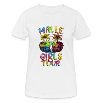 Malle Girls Tour - Frauen T-Shirt atmungsaktiv - Weiß - Vorne - AI Model Female 172 dark (172cm)