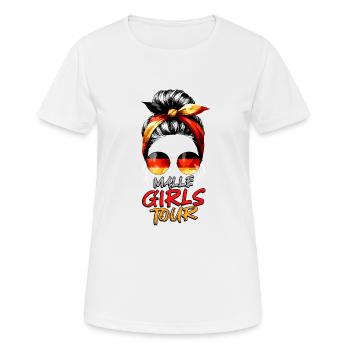 Visite des filles de Malle - T-shirt respirant Femme - blanc - Devant - AI Model Female 172 dark (172cm)