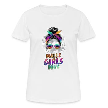 Visite des filles de Malle - T-shirt respirant Femme - blanc - Devant - AI Model Female 172 dark (172cm)