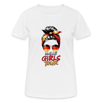 Visite des filles de Malle - T-shirt respirant Femme - blanc - Devant - AI Model Female 172 dark (172cm)