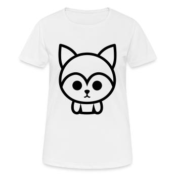Fuchs - Frauen T-Shirt atmungsaktiv - Weiß - Vorne - AI Model Female 172 dark (172cm)