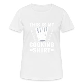 Chef Chef de cuisine - T-shirt respirant Femme - blanc - Devant - AI Model Female 172 dark (172cm)