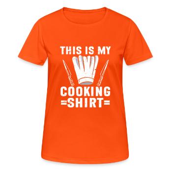 Chef Chef de cuisine - T-shirt respirant Femme - orange néon - Devant - AI Model Female 172 dark (172cm)