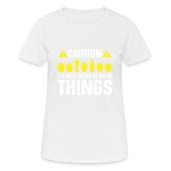 Keramikkünstler Ton Töpfern - Frauen T-Shirt atmungsaktiv - Weiß - Vorne - AI Model Female 172 dark (172cm)