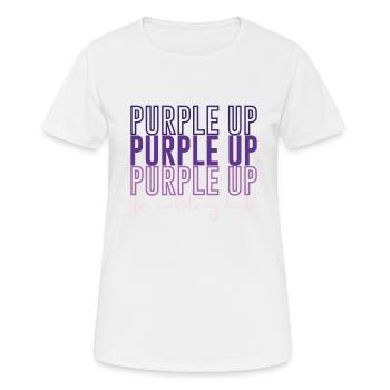 Purple Up For Military Kids Month Enfant de Militaire - T-shirt respirant Femme - blanc - Devant - AI Model Female 172 dark (172cm)