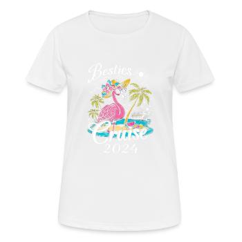 Besties Cruise 2024 - Women's Breathable T-Shirt - white - Front - AI Model Female 172 dark (172cm)
