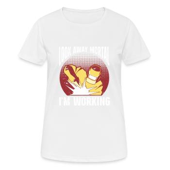 Schweißer Schweißen - Frauen T-Shirt atmungsaktiv - Weiß - Vorne - AI Model Female 172 dark (172cm)