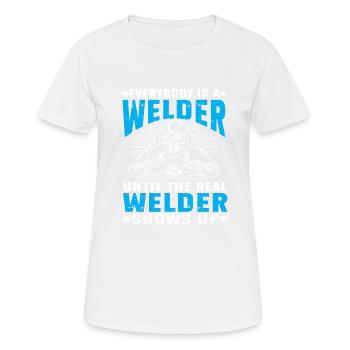 Schweißer Schweißen - Frauen T-Shirt atmungsaktiv - Weiß - Vorne - AI Model Female 172 dark (172cm)