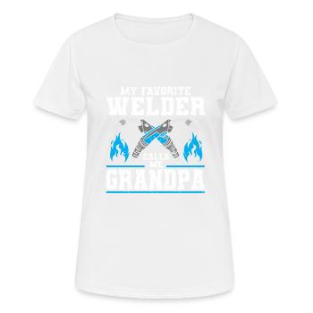 Schweißer Schweißen - Frauen T-Shirt atmungsaktiv - Weiß - Vorne - AI Model Female 172 dark (172cm)