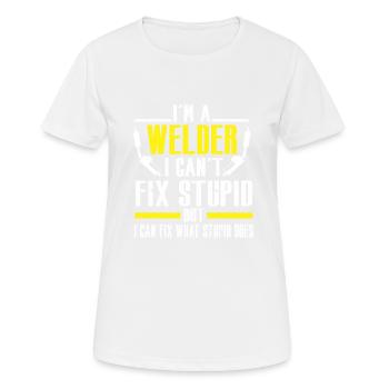 Schweißer Schweißen - Frauen T-Shirt atmungsaktiv - Weiß - Vorne - AI Model Female 172 dark (172cm)