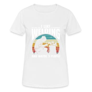 Schweißer Schweißen - Frauen T-Shirt atmungsaktiv - Weiß - Vorne - AI Model Female 172 dark (172cm)