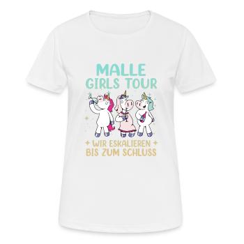 Visite des filles de Malle - T-shirt respirant Femme - blanc - Devant - AI Model Female 172 dark (172cm)