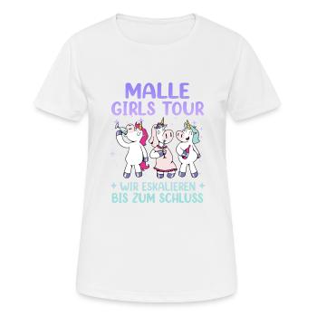 Malle Girls Tour - Women's Breathable T-Shirt - white - Front - AI Model Female 172 dark (172cm)