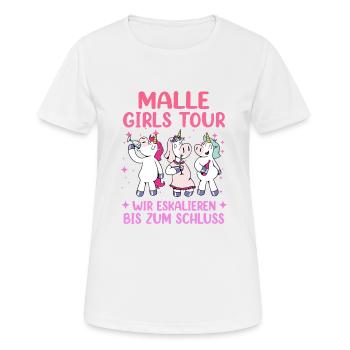 Malle Girls Tour - Women's Breathable T-Shirt - white - Front - AI Model Female 172 dark (172cm)