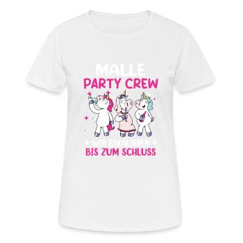 Malle Girls Tour Wir Eskalieren - Frauen T-Shirt atmungsaktiv - Weiß - Vorne - AI Model Female 172 dark (172cm)
