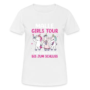 Malle Girls Tour - Women's Breathable T-Shirt - white - Front - AI Model Female 172 dark (172cm)