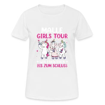 Malle Girls Tour - Women's Breathable T-Shirt - white - Front - AI Model Female 172 dark (172cm)