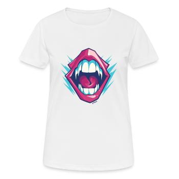 Vampire dentition with sharp teeth - Women's Breathable T-Shirt - white - Front - AI Model Female 172 dark (172cm)