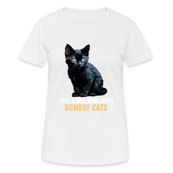 Chat de Bombay Bombay Katze - T-shirt respirant Femme - blanc - Devant - AI Model Female 172 dark (172cm)