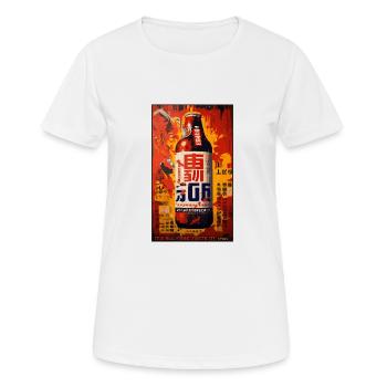 Publicité fictive pour une bouteille de malt japonais - T-shirt respirant Femme - blanc - Devant - AI Model Female 172 dark (172cm)