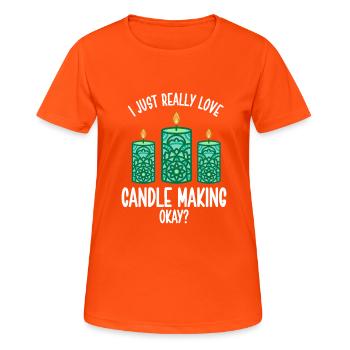 Candle Maker Candle Making - Women's Breathable T-Shirt - neon orange - Front - AI Model Female 172 dark (172cm)