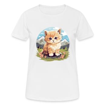 Cymric Kitten Cymric Cat - T-shirt respirant Femme - blanc - Devant - AI Model Female 172 dark (172cm)