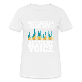 Aktuar Statistiker - Frauen T-Shirt atmungsaktiv - Weiß - Vorne - AI Model Female 172 dark (172cm)