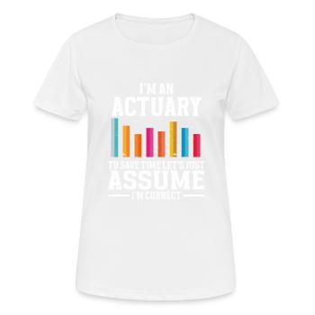 Aktuar Statistiker - Frauen T-Shirt atmungsaktiv - Weiß - Vorne - AI Model Female 172 dark (172cm)