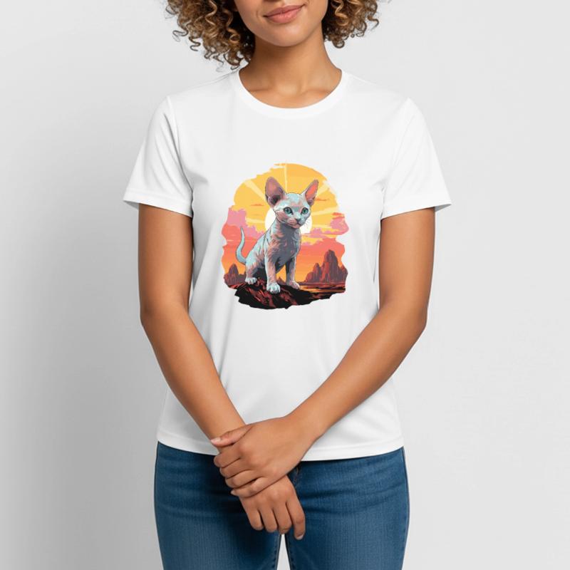 Devon Rex Kätzchen Devon Rex Katze Frauen T-Shirt atmungsaktiv