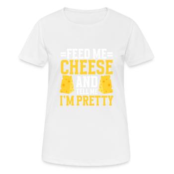 Amateur de fromage Cheese - T-shirt respirant Femme - blanc - Devant - AI Model Female 172 dark (172cm)