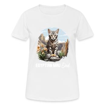 Egyptian Mau Kätzchen Katze Ägyptische Mau - Frauen T-Shirt atmungsaktiv - Weiß - Vorne - AI Model Female 172 dark (172cm)