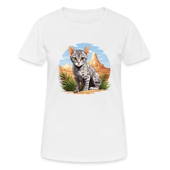 Egyptian Mau Kätzchen Katze Ägyptische Mau - Frauen T-Shirt atmungsaktiv - Weiß - Vorne - AI Model Female 172 dark (172cm)