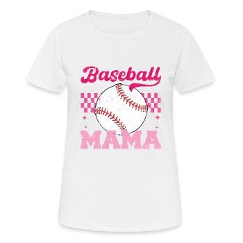 Baseball Mama Maman en détresse pour la fête des mères - T-shirt respirant Femme - blanc - Devant - AI Model Female 172 dark (172cm)