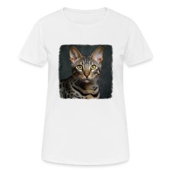 Egyptian Mau Kätzchen Katze Ägyptische Mau - Frauen T-Shirt atmungsaktiv - Weiß - Vorne - AI Model Female 172 dark (172cm)