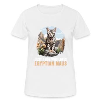 Egyptian Mau Kätzchen Katze Ägyptische Mau - Frauen T-Shirt atmungsaktiv - Weiß - Vorne - AI Model Female 172 dark (172cm)