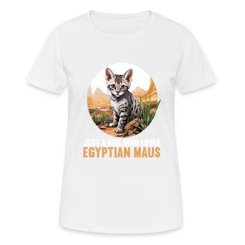 Egyptian Mau Kätzchen Katze Ägyptische Mau - Frauen T-Shirt atmungsaktiv - Weiß - Vorne - AI Model Female 172 dark (172cm)