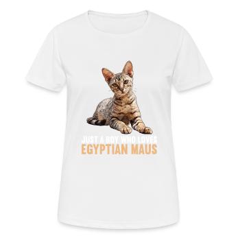 Egyptian Mau Kätzchen Katze Ägyptische Mau - Frauen T-Shirt atmungsaktiv - Weiß - Vorne - AI Model Female 172 dark (172cm)