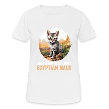 Egyptian Mau Kätzchen Katze Ägyptische Mau - Frauen T-Shirt atmungsaktiv - Weiß - Vorne - AI Model Female 172 dark (172cm)