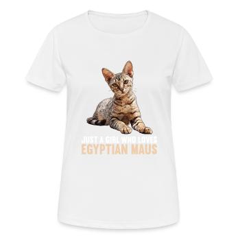 Egyptian Mau Kätzchen Katze Ägyptische Mau - Frauen T-Shirt atmungsaktiv - Weiß - Vorne - AI Model Female 172 dark (172cm)