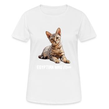 Egyptian Mau Kätzchen Katze Ägyptische Mau - Frauen T-Shirt atmungsaktiv - Weiß - Vorne - AI Model Female 172 dark (172cm)