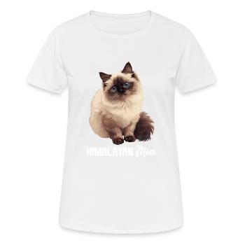 Chat de l’Himalaya Colourpoint Katze - T-shirt respirant Femme - blanc - Devant - AI Model Female 172 dark (172cm)