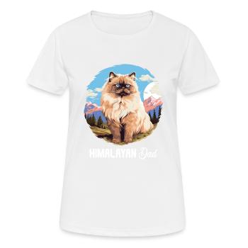 Chat de l’Himalaya Colourpoint Katze - T-shirt respirant Femme - blanc - Devant - AI Model Female 172 dark (172cm)