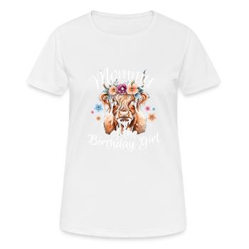 Maman de la fille d’anniversaire - T-shirt respirant Femme - blanc - Devant - AI Model Female 172 dark (172cm)